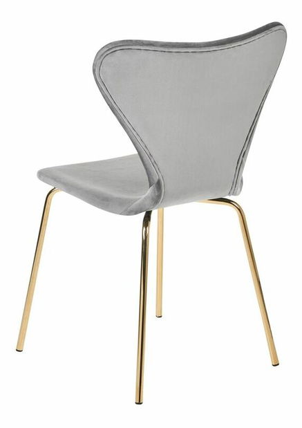 Set 2 buc scaune sufragerie Baylor (gri + Auriu)