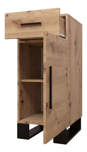 Set mobilier pentru hol Amanda 1 (Stejar artisan + Albastru)