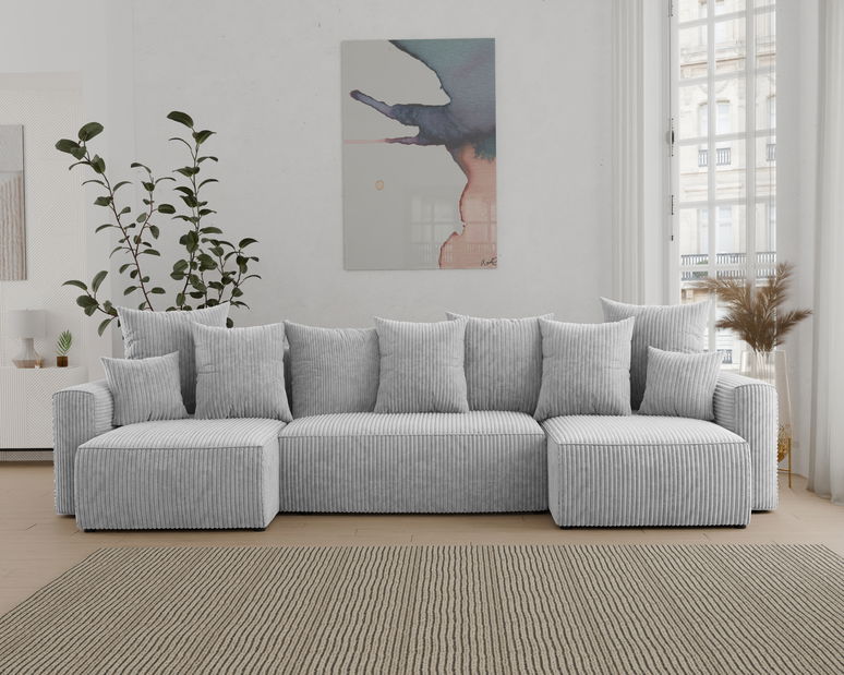 Kutna garnitura Denia U (svijetlosiva)