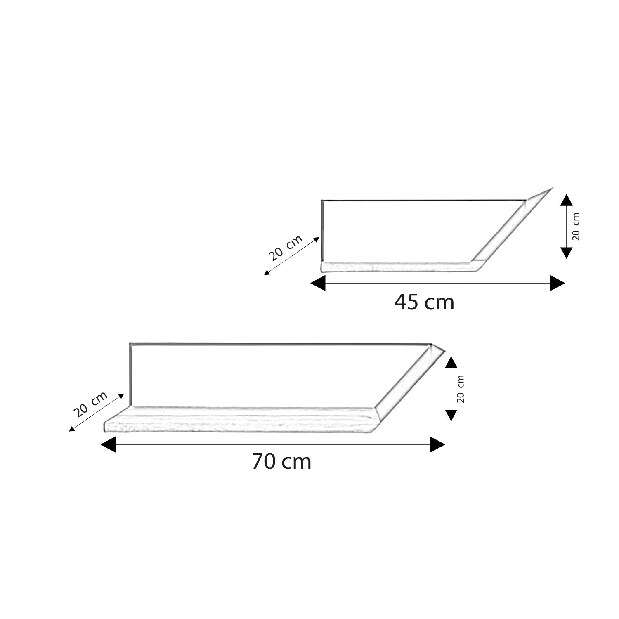 Raft Eol (Negru + stejar)