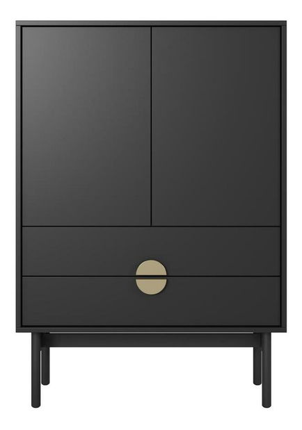 Komód Stellia S8 (fekete)