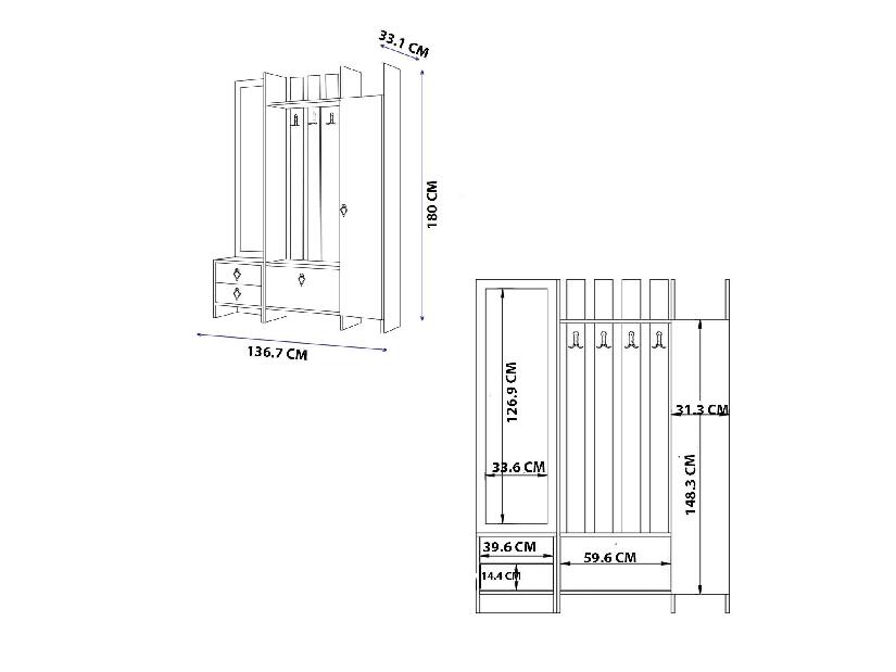 Mobilier Hol Sotiba (pin atlantic) 