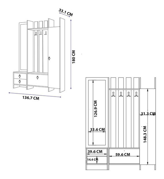 Mobilier Hol Sotiba (pin atlantic) 