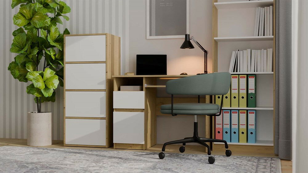 Skrinka Afoctera 1 (dub artisan + biela)