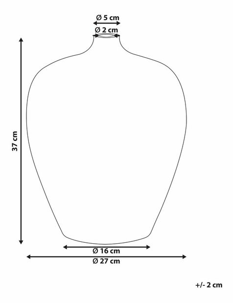 Váza 37 cm Thelma (oranžová) 