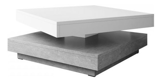 Stolić za kavu Dekur (bijela + svijetlosivi mramor)