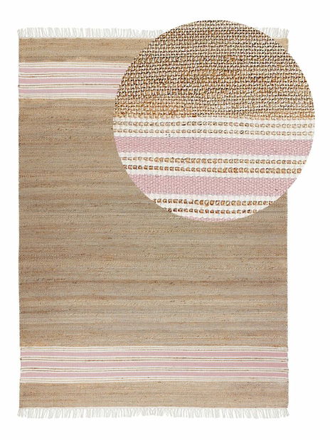 Koberec 160 x 230 cm Miza (béžová + ružová)