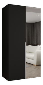 Dulap de haine 100 cm Alice 2 (Negru + Cașmir)