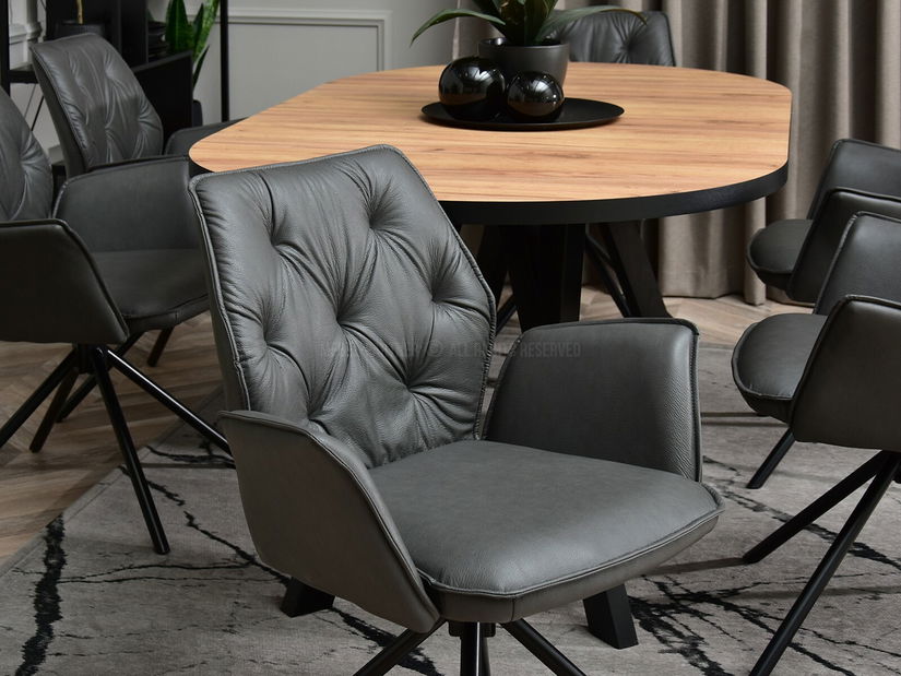 Scaun Lindush (grafit + negru)