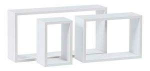 Set 3 rafturi de perete Pentiassa (alb mat)