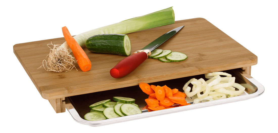Doska na krájanie so zásuvkou Tarosh 1 (bambus + oceľ)