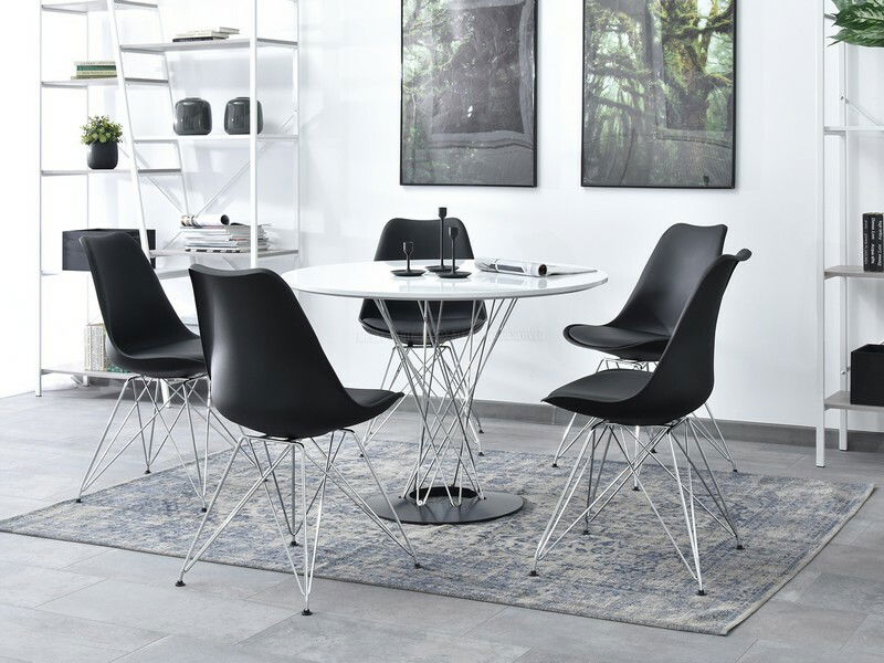 Scaun Large Rod (negru + crom)