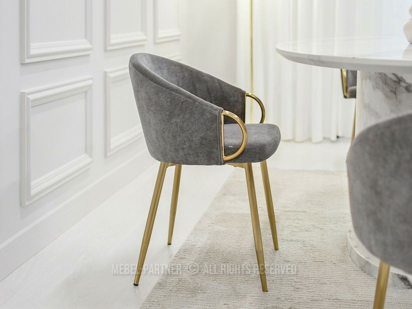Scaun Carma K (gri + auriu)