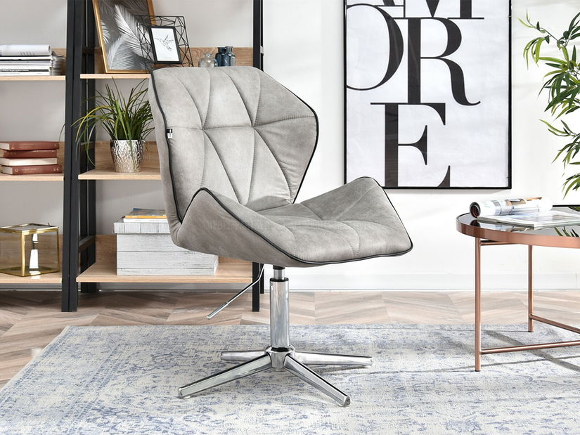 Kreslo Velma S (sivá + čierna)