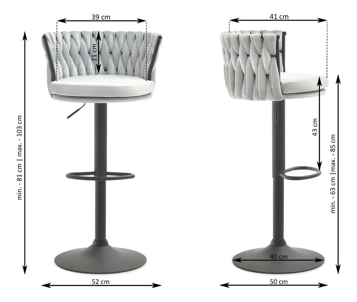 Scaun Adel (verde + negru)