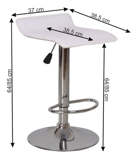 Scaun tip bar Larina (alb)