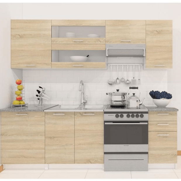 Gornji kuhinjski ormarić W30/720 Flor (hrast sonoma + bijela)