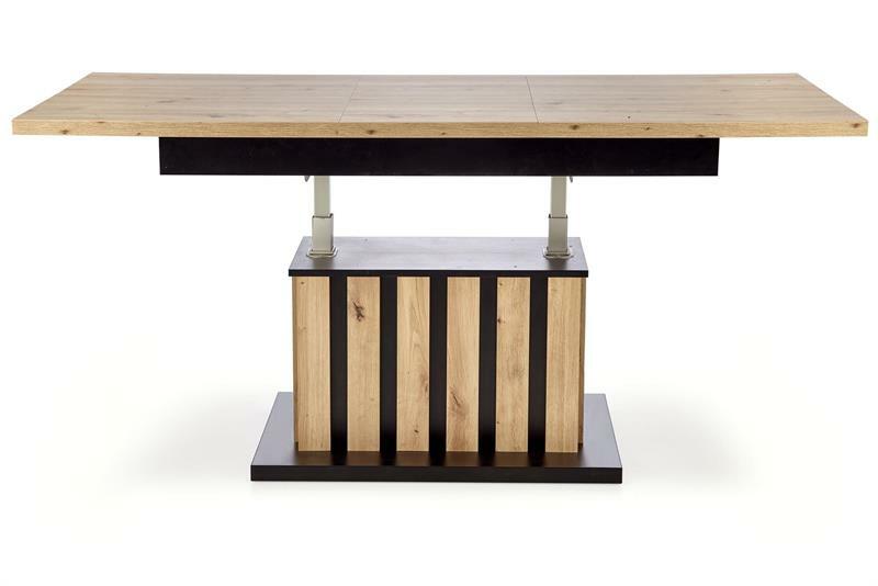 Dohányzóasztal Bollea (természetes fa + fekete)