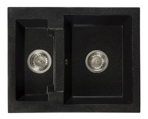 Kuchynský drez Yagma (čierna + textúra) (bez otvoru pre batériu) (P)