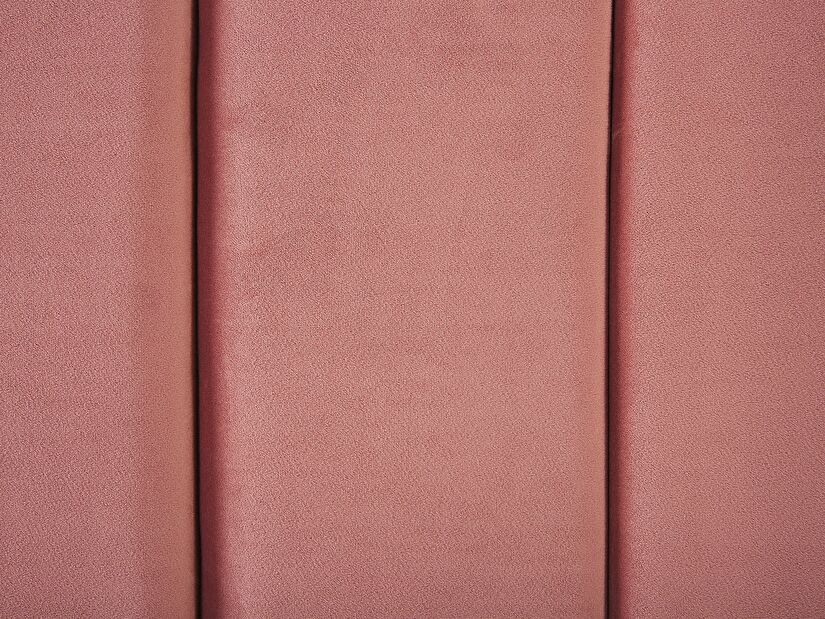 Manželská posteľ 160 cm NAIROBI (textil) (ružová) (s roštom)