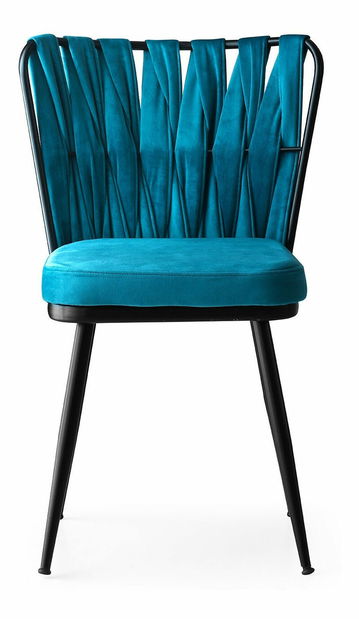 Set de 2 scaune Krista (negru + albastru) *resigilat