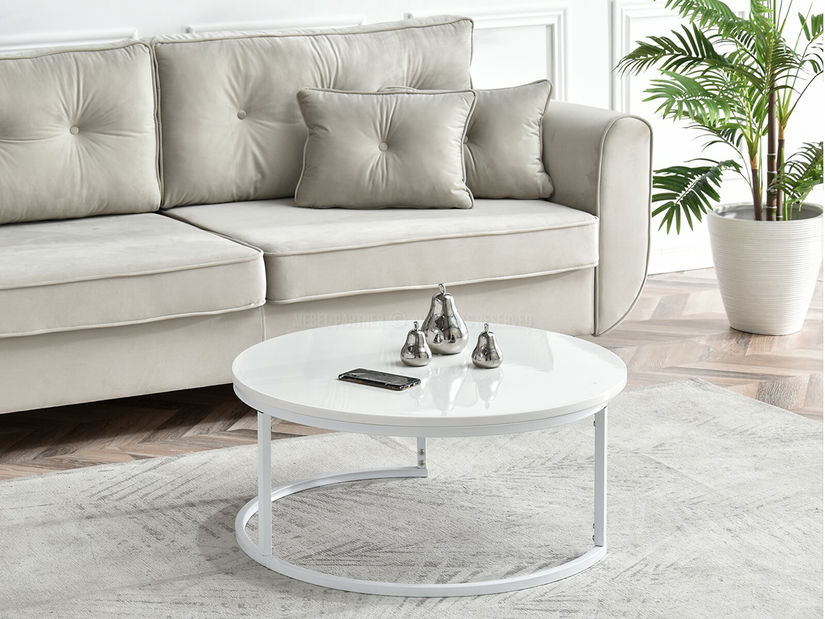 Măsuță de cafea Kolja Stolik Xl (alb)