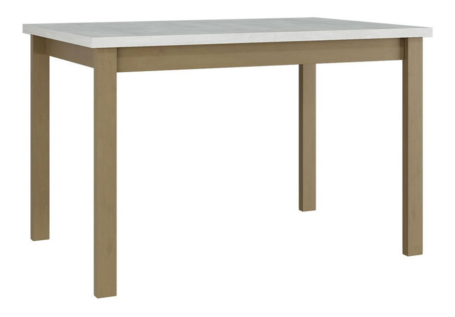 Masă sufragerie extensibilă Deasal 80 x 120 150 I (Alb + Stejar sonoma) (pentru 2-6 persoane)