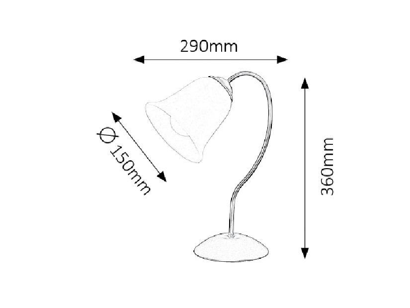 Stolová lampa Fabiola 7260 (antická biela + opálové sklo)