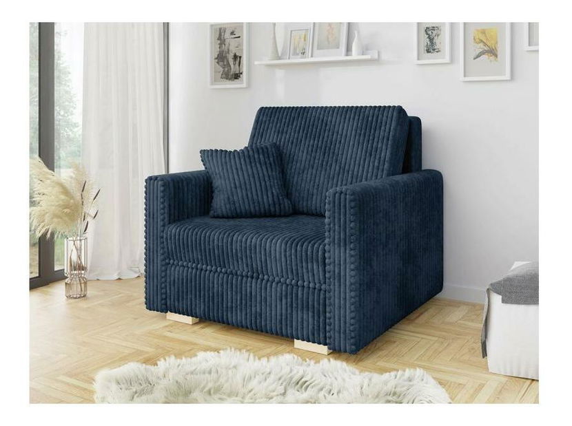 Rozkladacie kreslo Carivia Piano I (modrá) (s úl. priestorom)