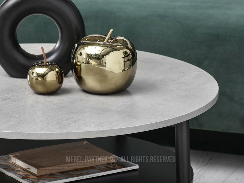 Stolić za kavu Randolf Xl (beton + crna)