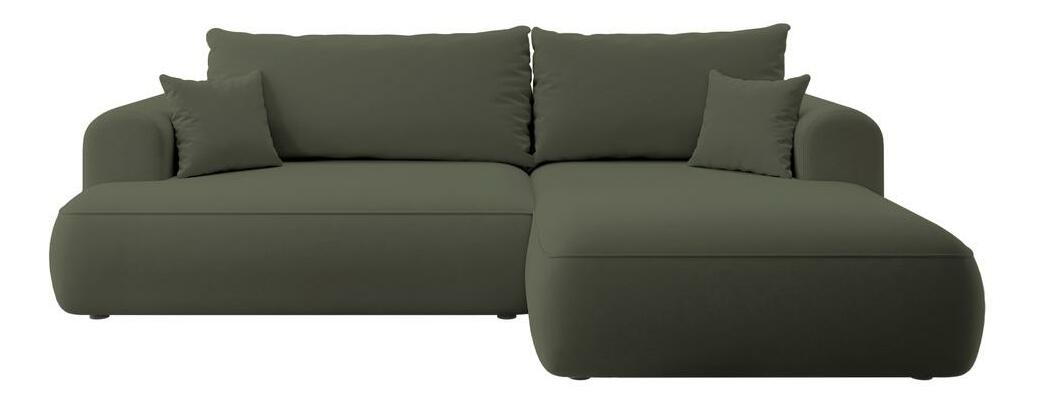 Sarokkanapé Olivo I (J) (zöld + fekete)