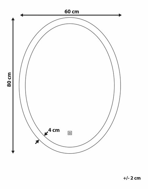 Nástenné zrkadlo Virtudosa (strieborná) 