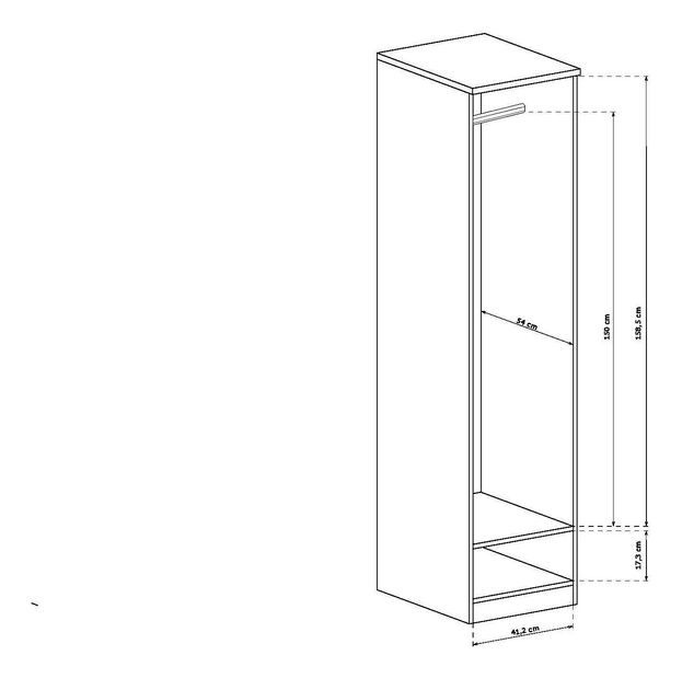 Dulap de haine Titanus 09 (Stejar lefkas)