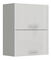 Felső konyhaszekrény Milo 60 GU-72 (szürke + fehér fényes)