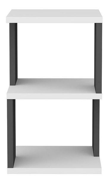 Noćni stolić Caramello (bijela + antracit)