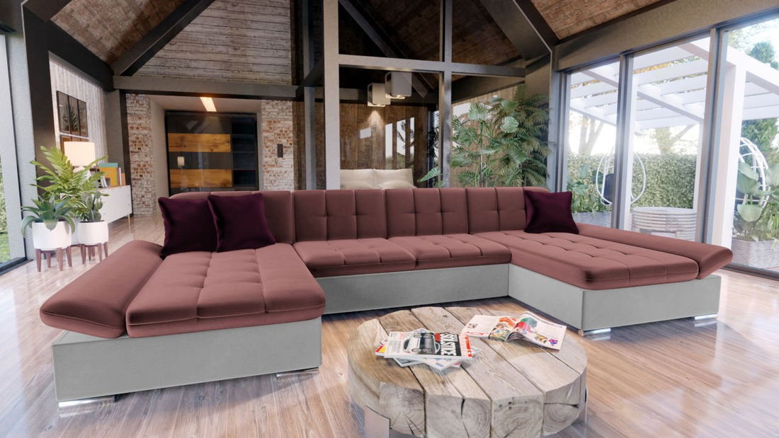 Sofa na razvlačenje Agnara (magic velvet 2221 + magic velvet 2221 + senegal 823)