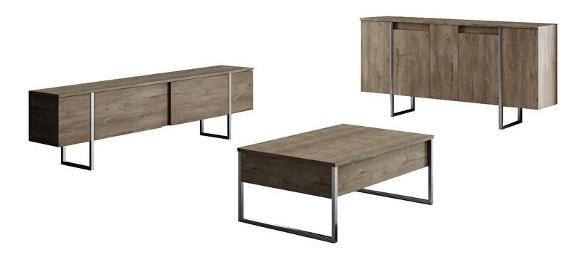 Mobilier living Luna set (Nuc + Argintiu) 