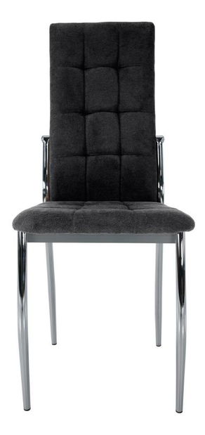Blagovaonska stolica Tempo Kondela -Adore (tamnosiva + krom) 