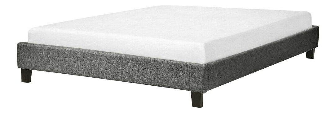 Franciaágy 140 cm ROXENNE (ágyráccsal) (szürke)