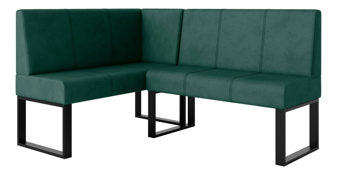 Bancă de colț Bernio 130x170 (verde închis) (S)