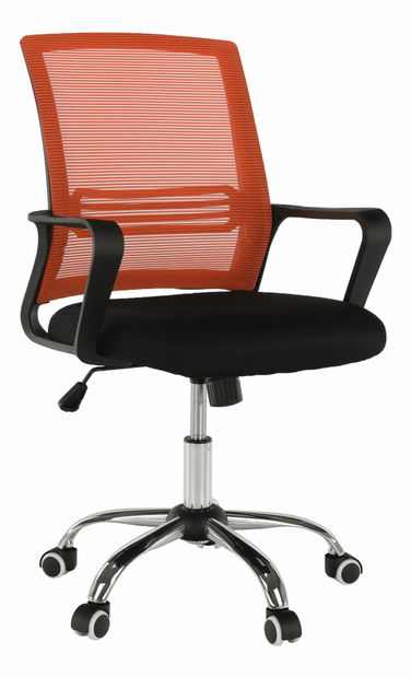 Kancelárska stolička April (čierna + oranžová)
