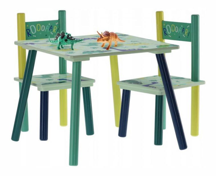 Set masă și scaune pentru copii Kiddo (verde)