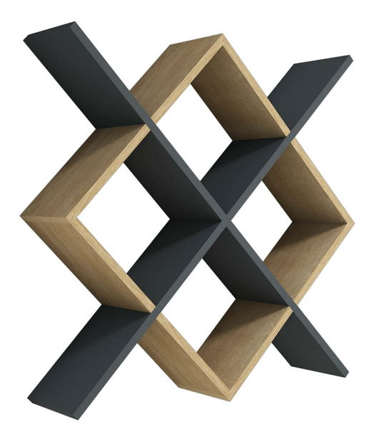 Raft Bodimu (stejar zafir + antracit) 