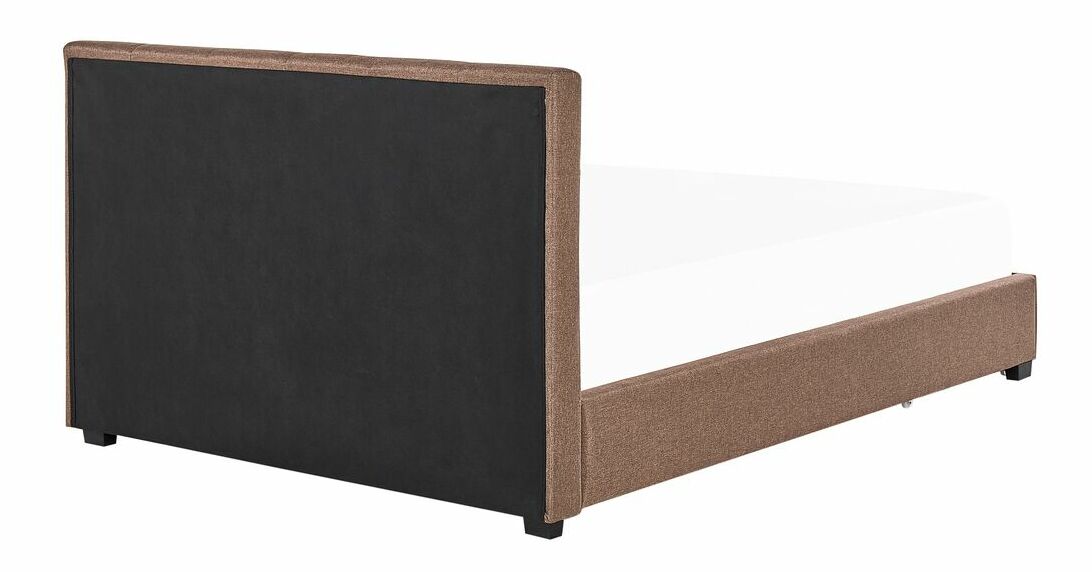 Manželská posteľ 180 cm Rhiannon (hnedá) (s roštom a úložným priestorom)