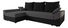 Rohová sedacia súprava Dusk L (sivá + čierna) (L)
