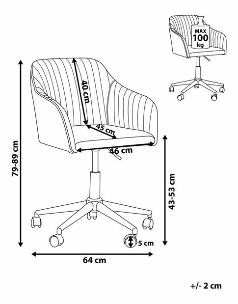 Irodai fotel Vien (fekete)