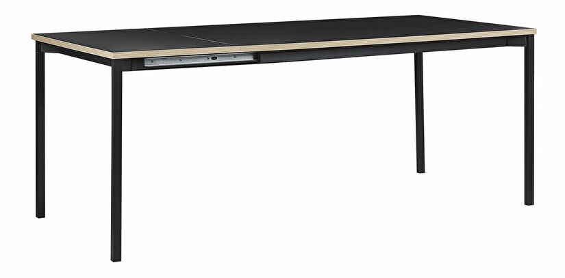 Jedálenský rozkladací stôl 140-190x90 cm Avenera (čierna)
