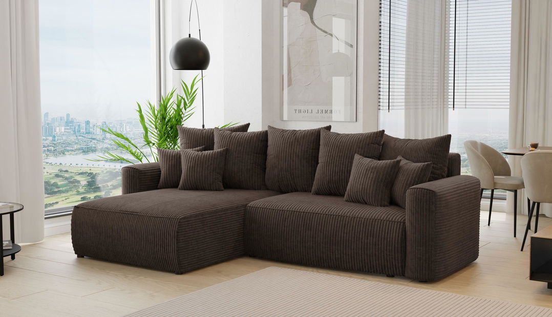 Kutna garnitura Baria (L) (čokolada)