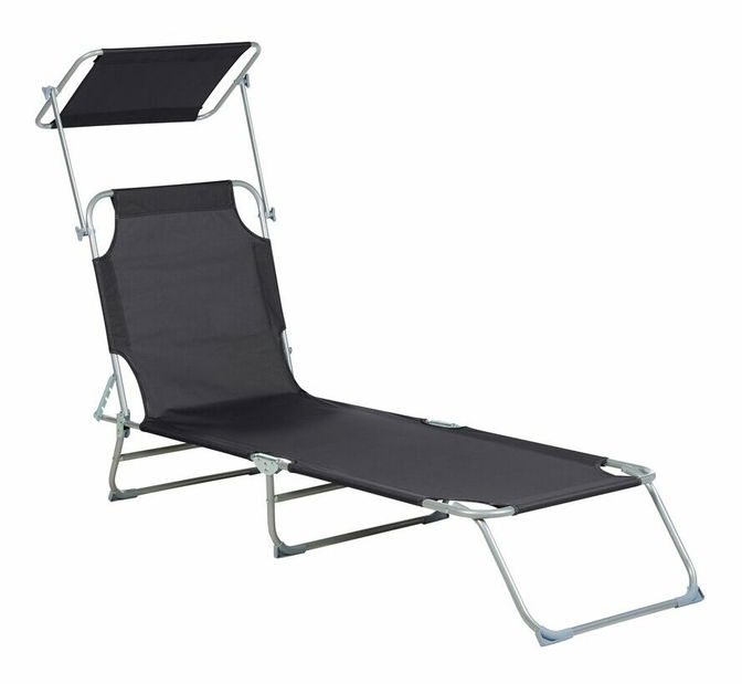 Záhradné lehátko Flor (čierna)