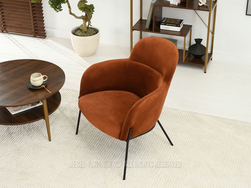 Fotelja Baggie F (bakar + crna)